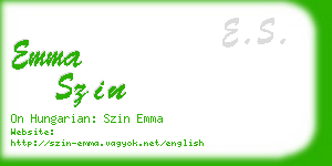 emma szin business card